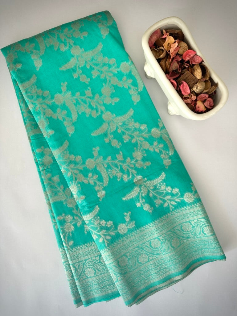 Green Soft Crepe Silk