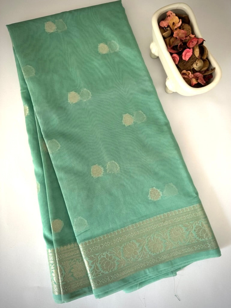 Pale Green Art Chiffon