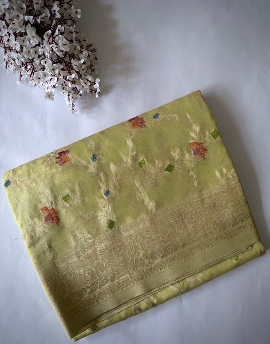 Pale Yellow Khaddi Georgette