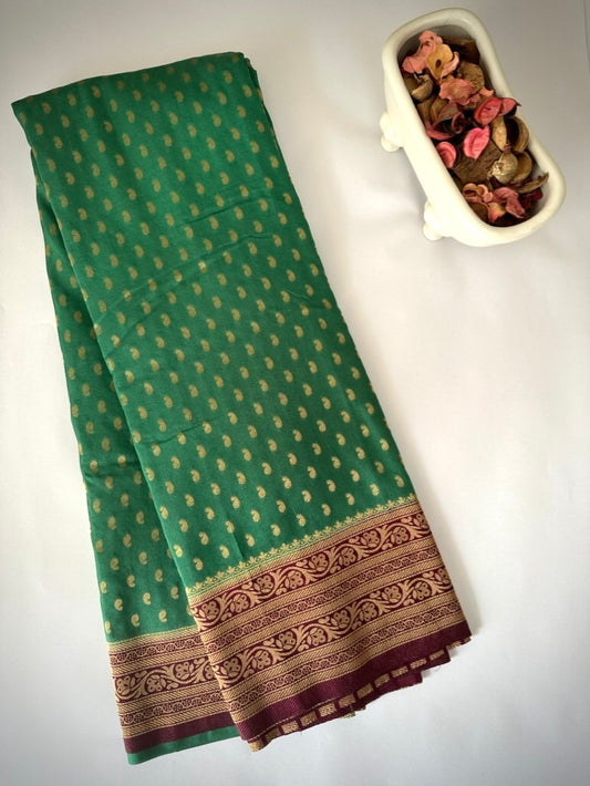 Green Soft Georgette Silk