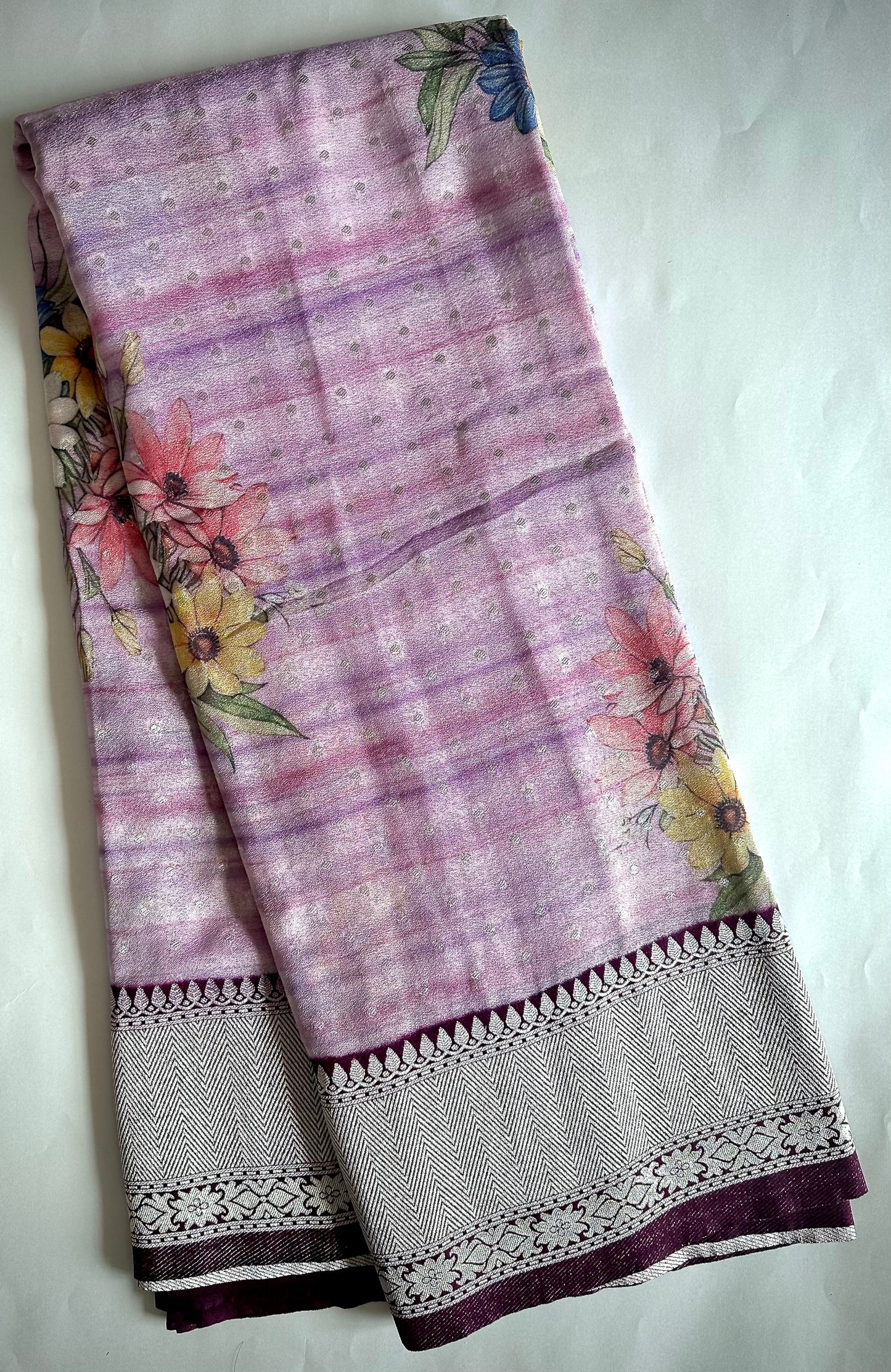 Purple Digi Print Georgette