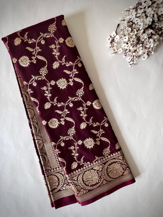 Maroon Banarasi Katan Silk