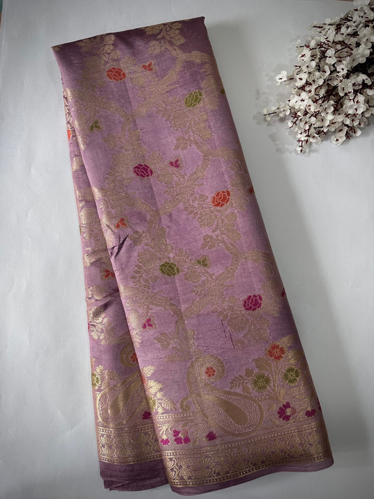 Lilac Banarasi Silk