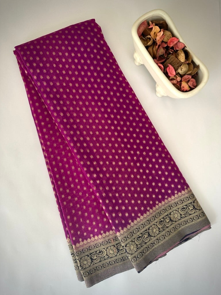 Purple Soft Georgette