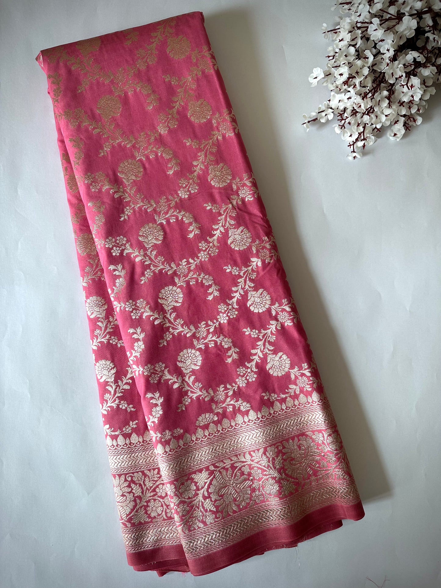 Pink Banarasi Katan Silk