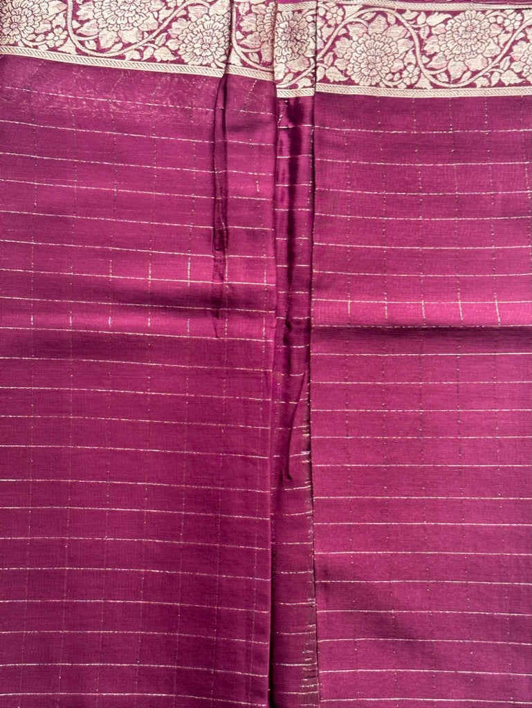 Maroon Mysore Crepe Soft Silk