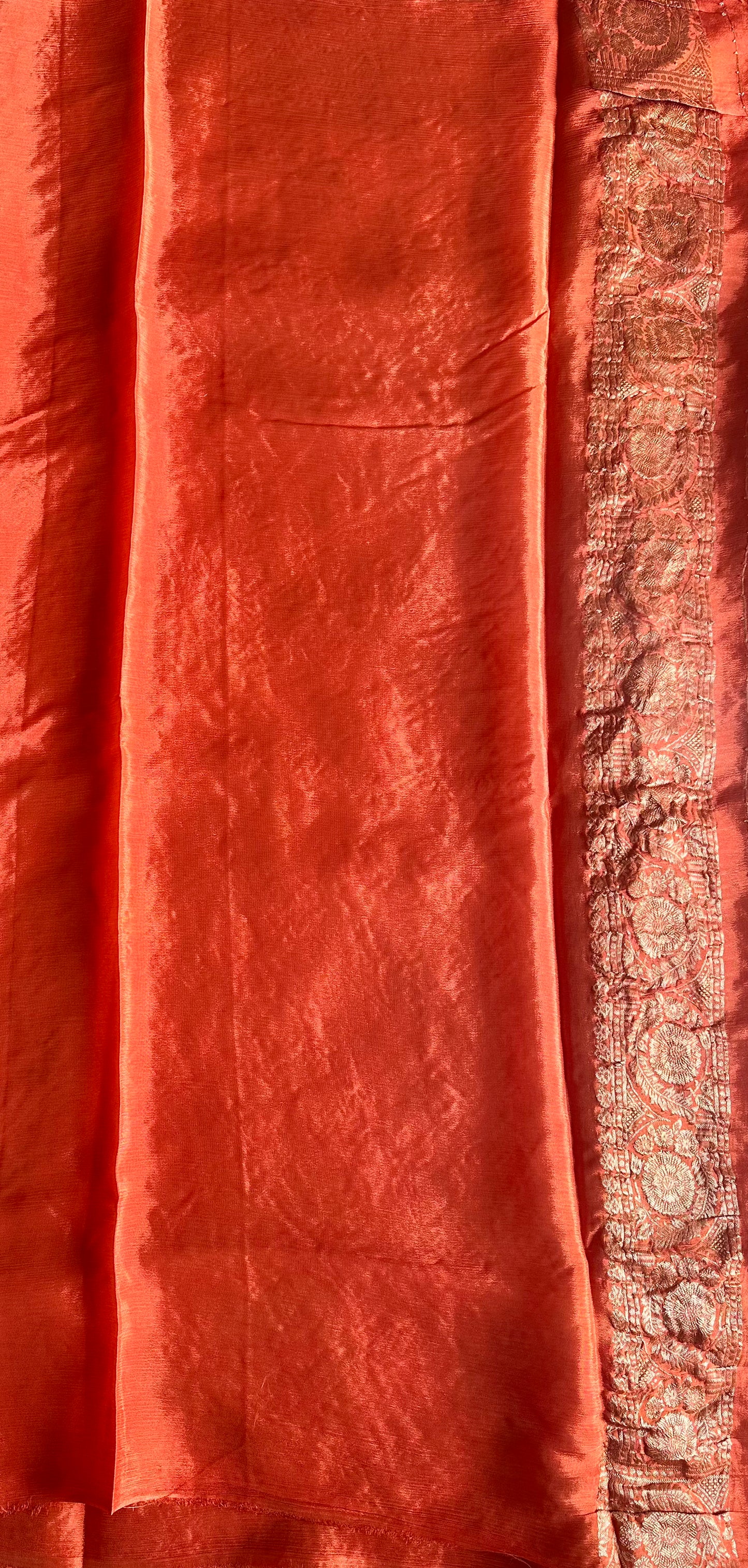 Orange Satin Silk